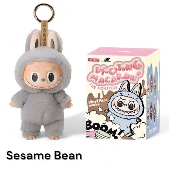 Pop Mart The Monsters Exciting Macaron Labubu Sesame Bean - Picture 12 of 15